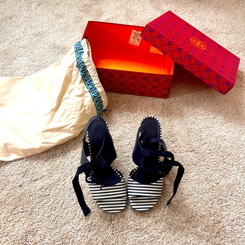 Tory Burch Nautical Stripes sandals